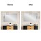 Amanti Art Mirror Makeover Bathroom Mirror Frame Border Kit - Fully Assembled Peel and Stick Frame - Mirror NOT Included - Rustic Plank Narrow Trim